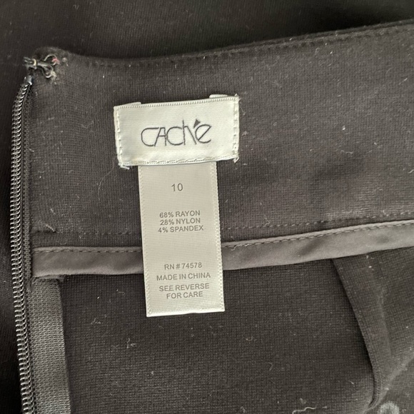 Caché 2 piece beaded matte finish skirt and crop TOP sz8 SKIRT sz 10 spandex 4% - Picture 11 of 12